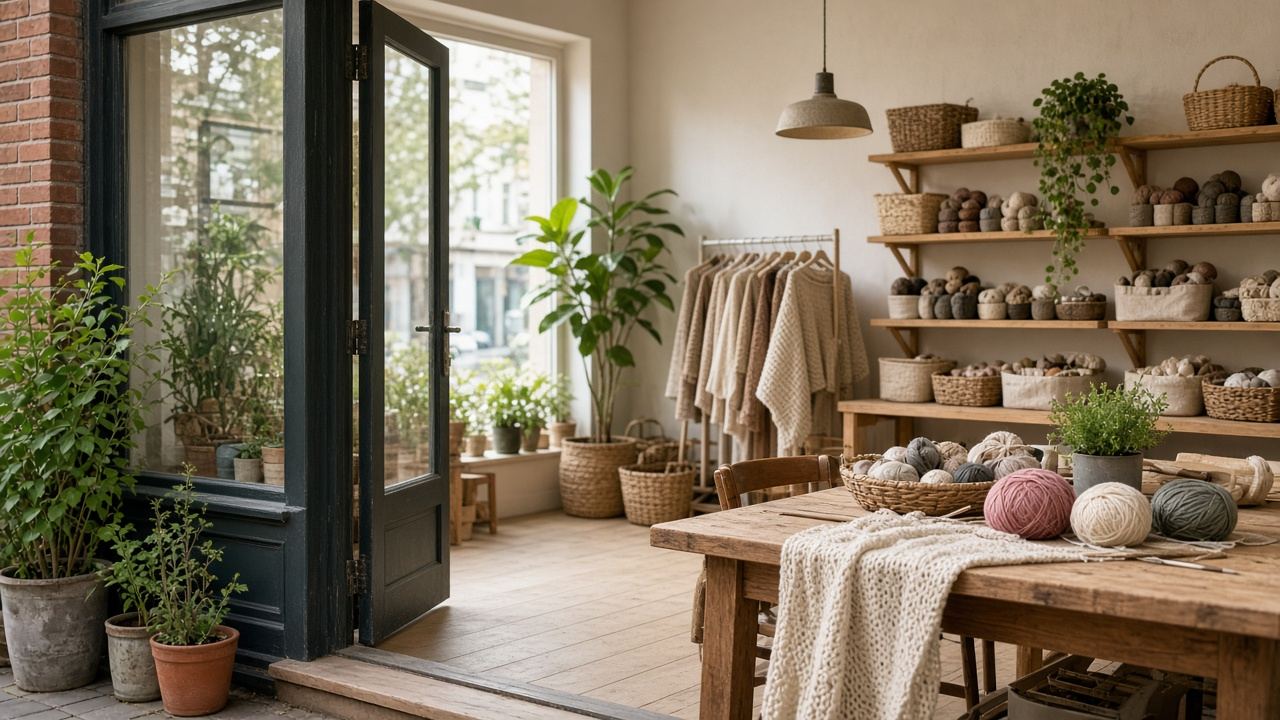 Knitting / crochet atelier workspace at Lunar Shadow Atelier