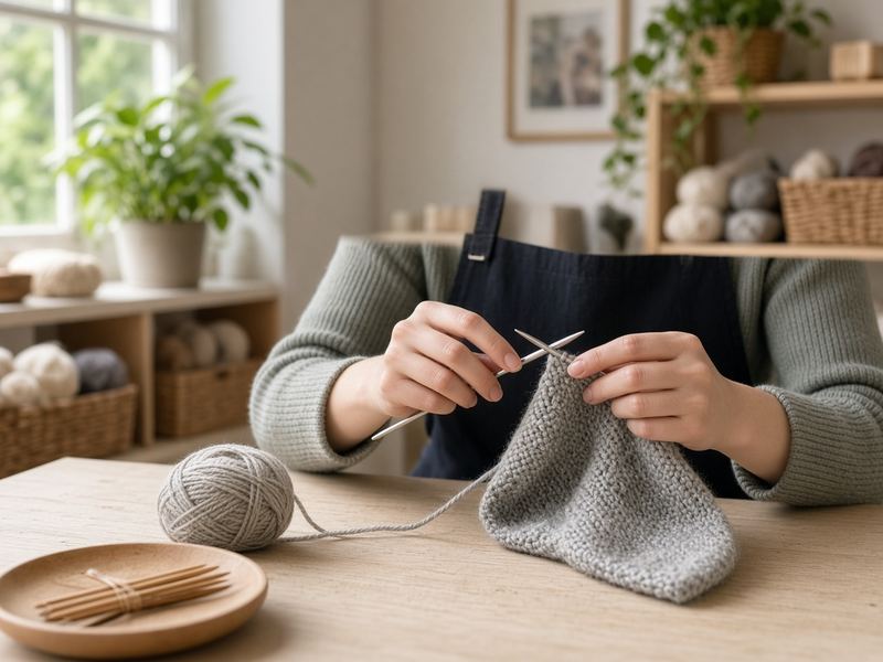 Beginner knitting at Lunar Shadow Atelier